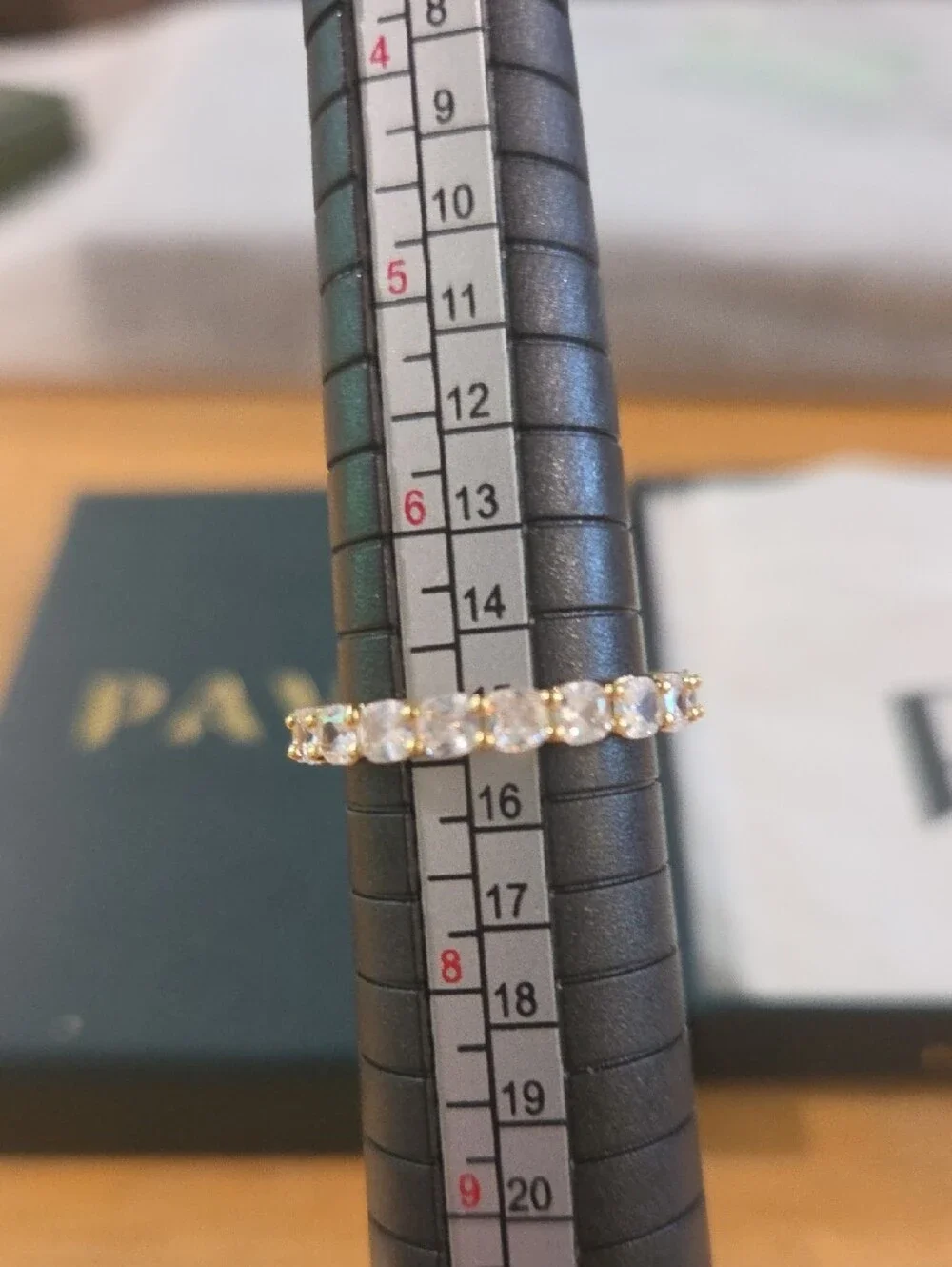 Pavoi 14k Yellow Goldplated Eternity Cubic Zirconia Band Sz 7